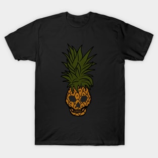 Tropical Pineapple Skull Face T-Shirt